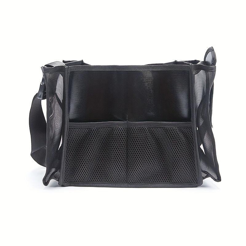 Large Capacity Crew Makeup Bag Mesh Portable Makeup Brush Storage Bag