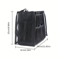 Large Capacity Crew Makeup Bag Mesh Portable Makeup Brush Storage Bag