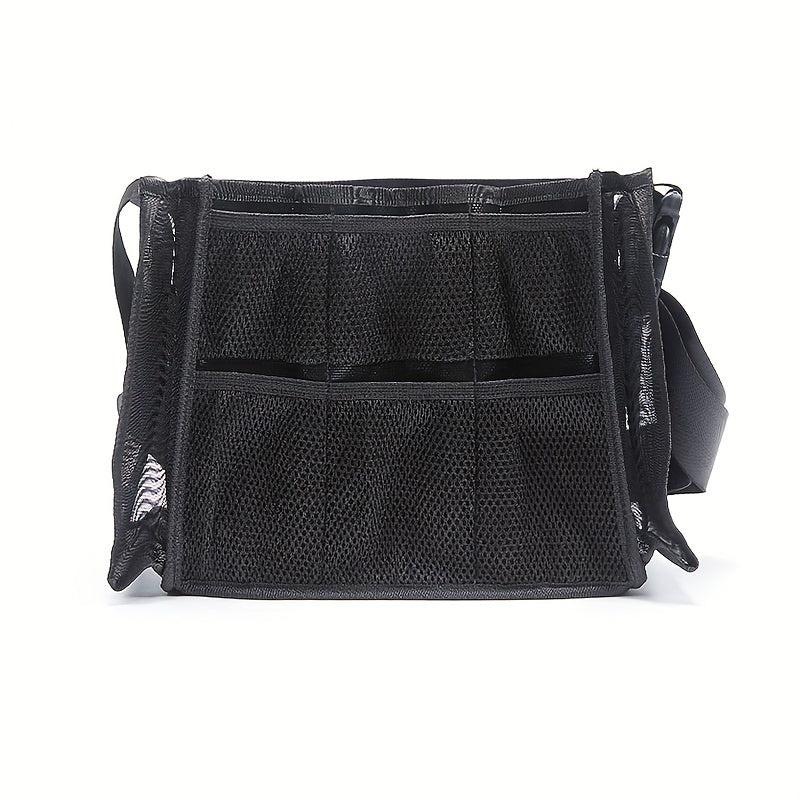 Large Capacity Crew Makeup Bag Mesh Portable Makeup Brush Storage Bag