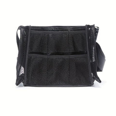 Large Capacity Crew Makeup Bag Mesh Portable Makeup Brush Storage Bag