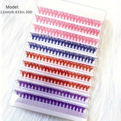 10 14mm Clusters Lashes 30D 200pcs Faux Mink False Eyelashes