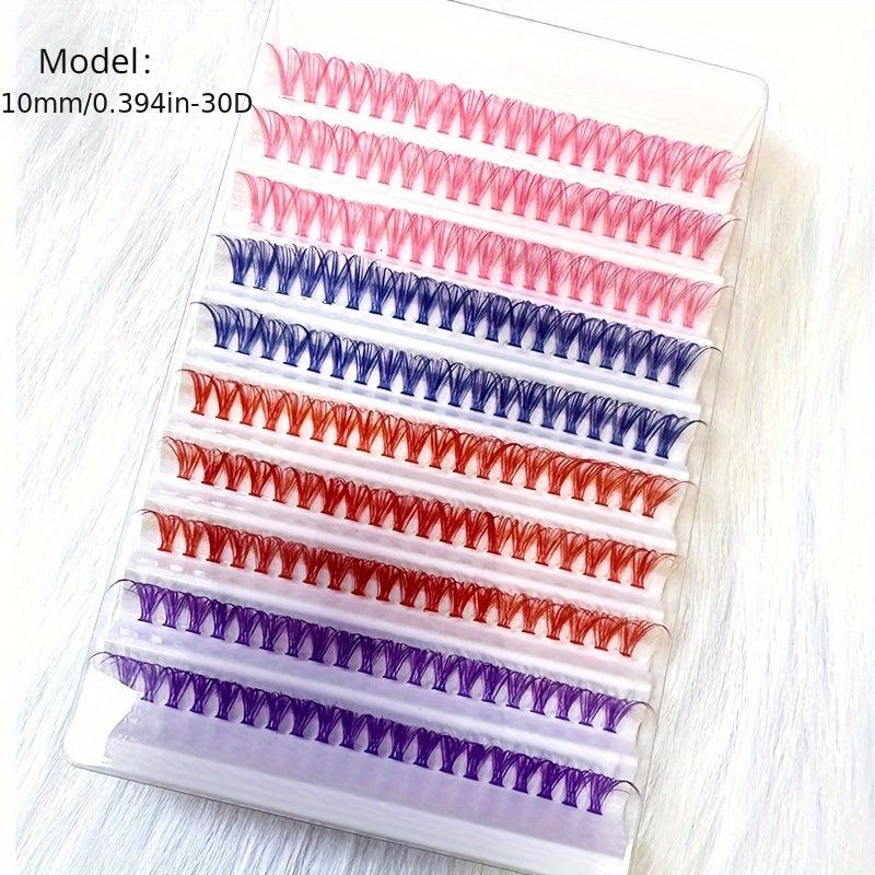 10 14mm Clusters Lashes 30D 200pcs Faux Mink False Eyelashes