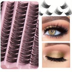 Curly Cluster Lashes 10 Rows Soft & Reusable Eyelash Extensions