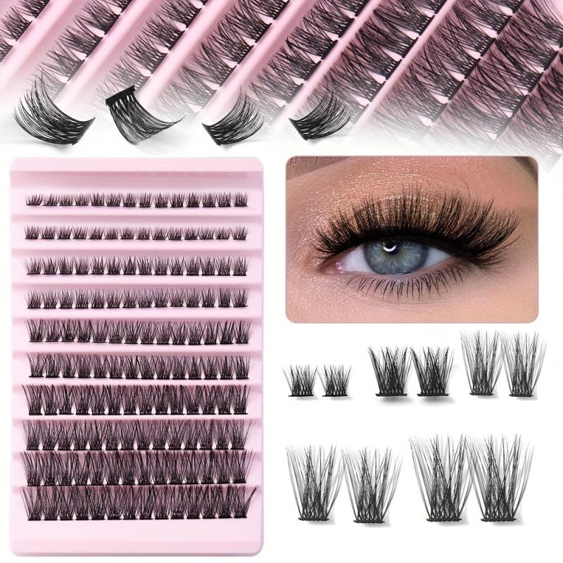 Curly Cluster Lashes 10 Rows Soft & Reusable Eyelash Extensions