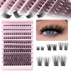 Curly Cluster Lashes 10 Rows Soft & Reusable Eyelash Extensions