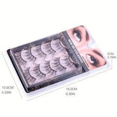 5 Pairs Japanese Style Manga Lashes Fluffy Cosplay Anime Eyelashes Natural Look