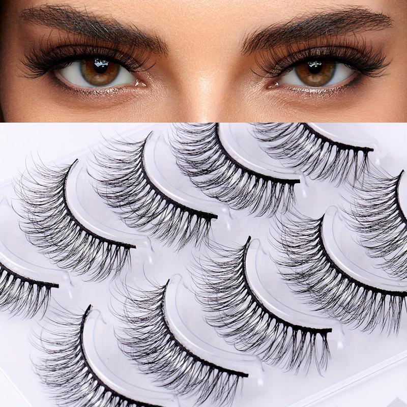 5 Pairs Japanese Style Manga Lashes Fluffy Cosplay Anime Eyelashes Natural Look