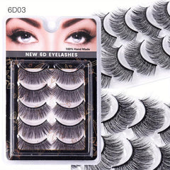 5 Pairs Japanese Style Manga Lashes Fluffy Cosplay Anime Eyelashes Natural Look