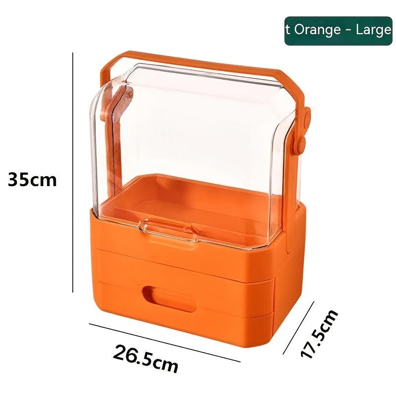 Vanity Makeup Organizer High Capacity Clear Skincare Storage