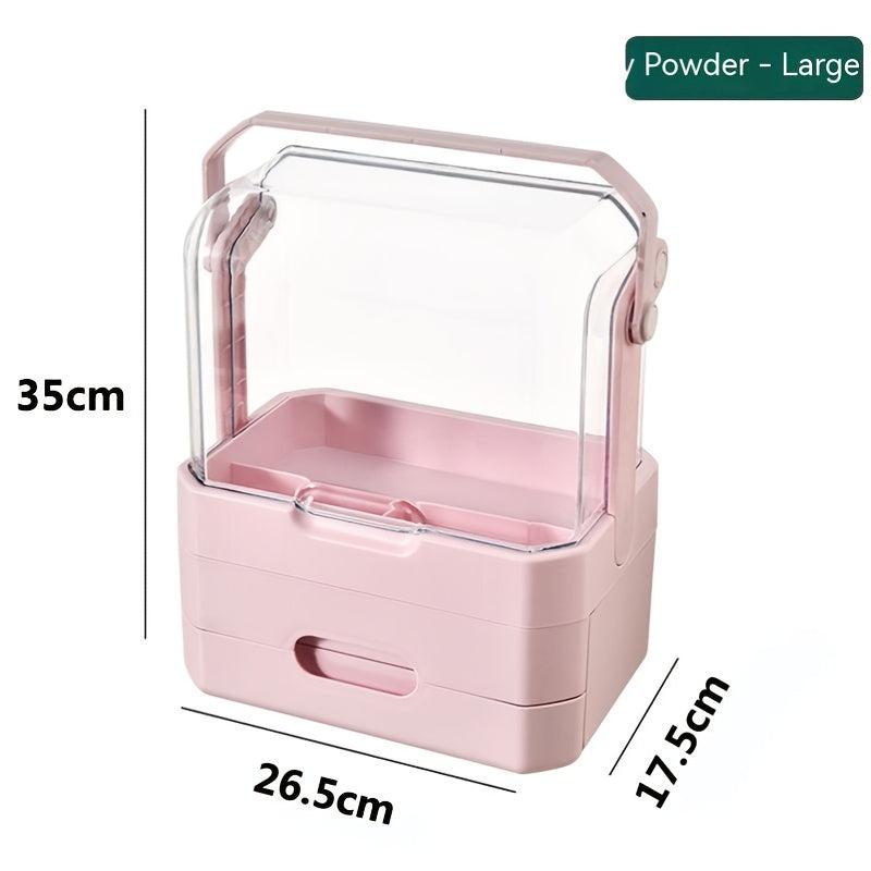 Vanity Makeup Organizer High Capacity Clear Skincare Storage