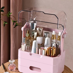 Vanity Makeup Organizer High Capacity Clear Skincare Storage