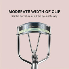 Pro Carbon Steel Eyelash Curler w/ Silicone Handle & 2 Spare Strips