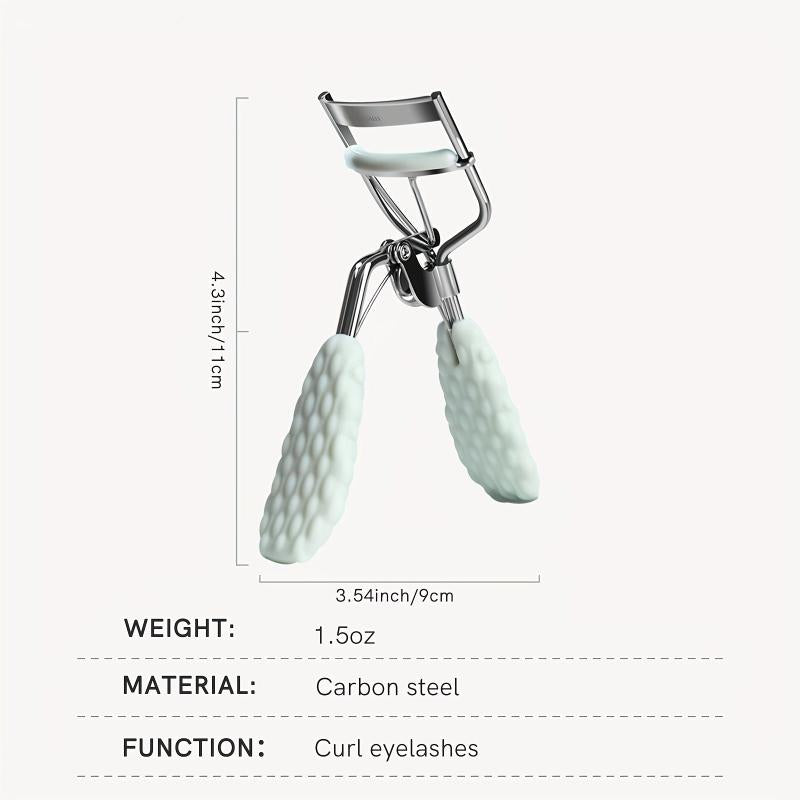 Pro Carbon Steel Eyelash Curler w/ Silicone Handle & 2 Spare Strips
