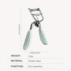 Pro Carbon Steel Eyelash Curler w/ Silicone Handle & 2 Spare Strips