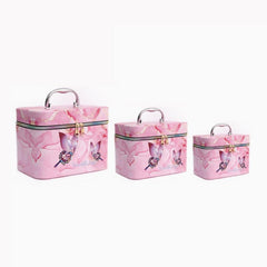 Butterfly Pattern Makeup Bag Set Of 3pcs