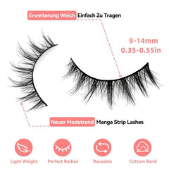 Cat Eye Faux Mink Lashes Natural Fluffy Eyelashes 3D Curling False Extension