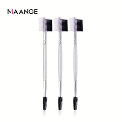 3-in-1 Eyebrow Eyelash Shaper Comb Makeup Brush Set