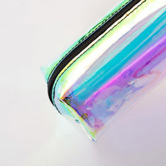 Laser PVC Cosmetic Bag Waterproof Toiletry Organizer Rainbow