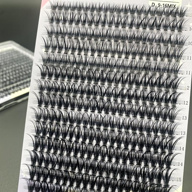 280Pcs 40D D Curl Lashes Extensions 9-16mm DIY False Eye