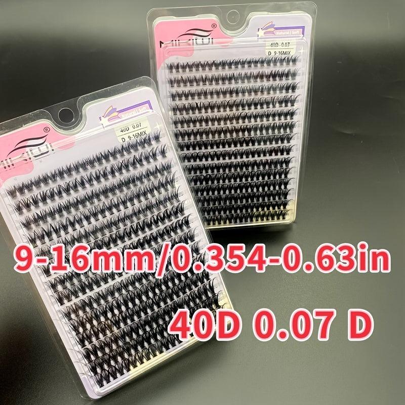 280Pcs 40D D Curl Lashes Extensions 9-16mm DIY False Eye