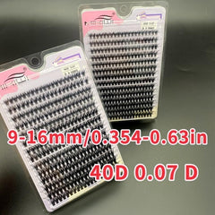 280Pcs 40D D Curl Lashes Extensions 9-16mm DIY False Eye