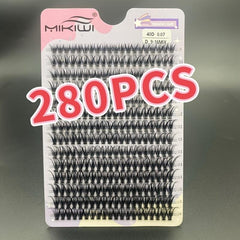 280Pcs 40D D Curl Lashes Extensions 9-16mm DIY False Eye