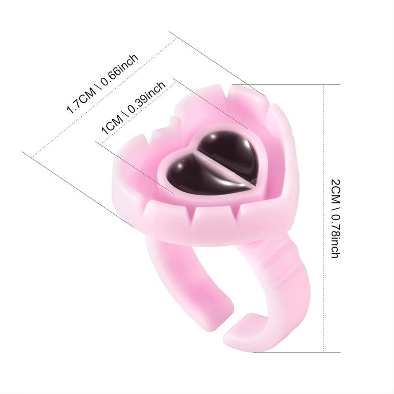 100 PCS Glue Rings Lash Glue Holder Fanning Blossom Cups For Eyelash Extensions