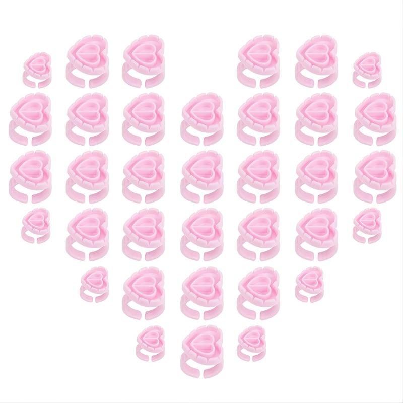 100 PCS Glue Rings Lash Glue Holder Fanning Blossom Cups For Eyelash Extensions