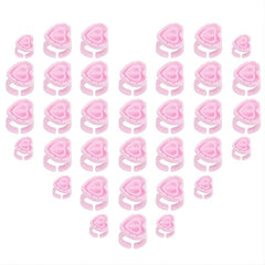 100 PCS Glue Rings Lash Glue Holder Fanning Blossom Cups For Eyelash Extensions