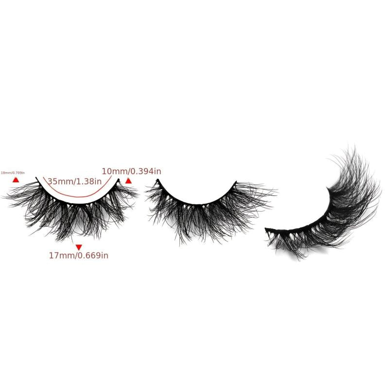 5 Pairs Thick Curling 18mm Fluffy False Eyelashes