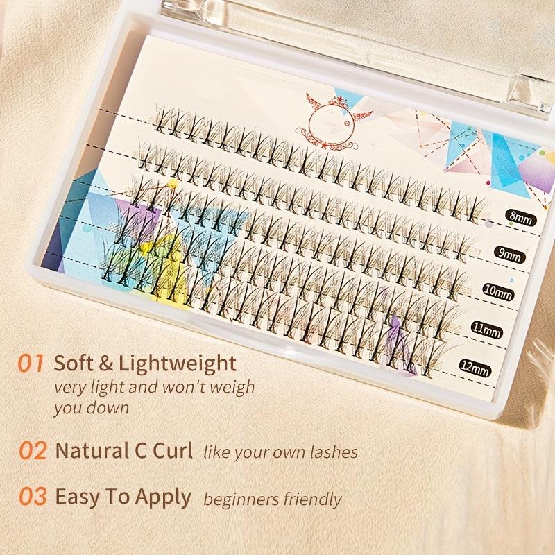 Volume Cluster Lashes 100pcs DIY Eyelash Extension Kit C Curl 8 12mm