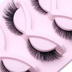 5 Pairs Fox Eye Lashes 3D Winged End Eye Elongated EyeLashes Mink Eyelashes