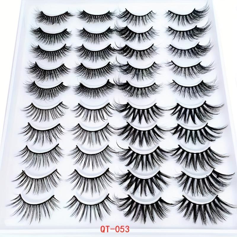 20 Pairs 3D Fluffy Strip Faux Mink Lashes