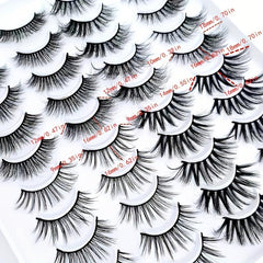 20 Pairs 3D Fluffy Strip Faux Mink Lashes