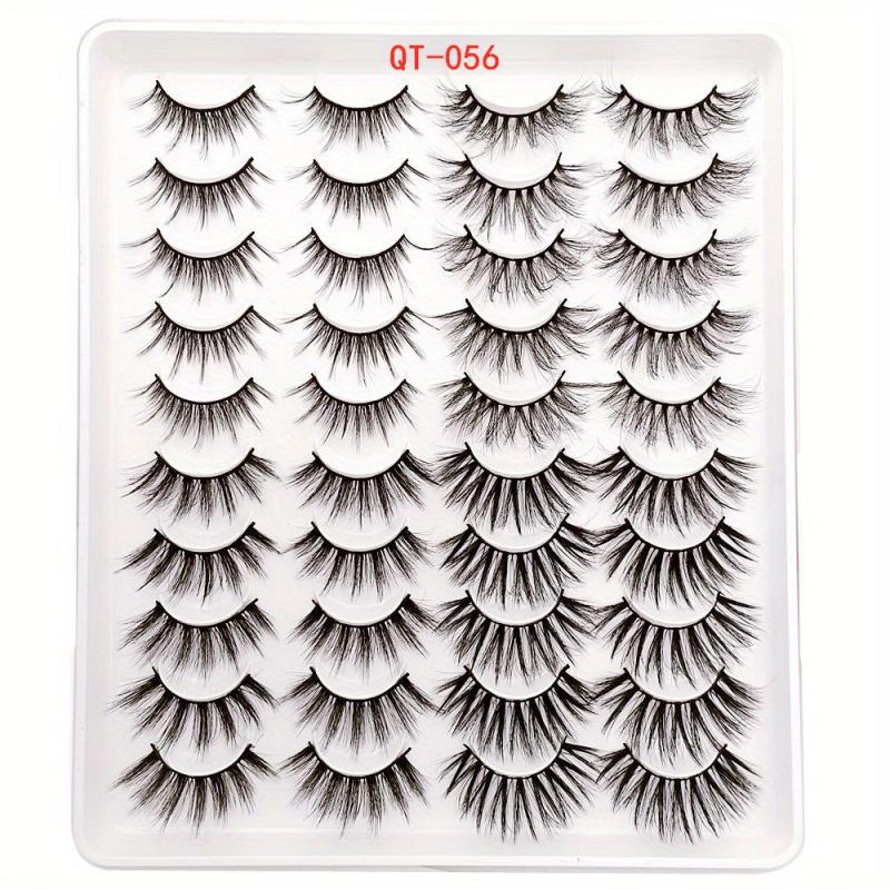 20 Pairs 3D Fluffy Strip Faux Mink Lashes
