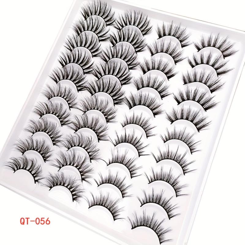 20 Pairs 3D Fluffy Strip Faux Mink Lashes
