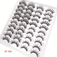 20 Pairs 3D Fluffy Strip Faux Mink Lashes