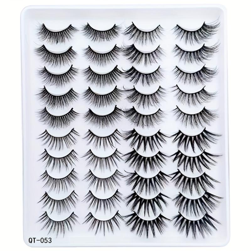 20 Pairs 3D Fluffy Strip Faux Mink Lashes