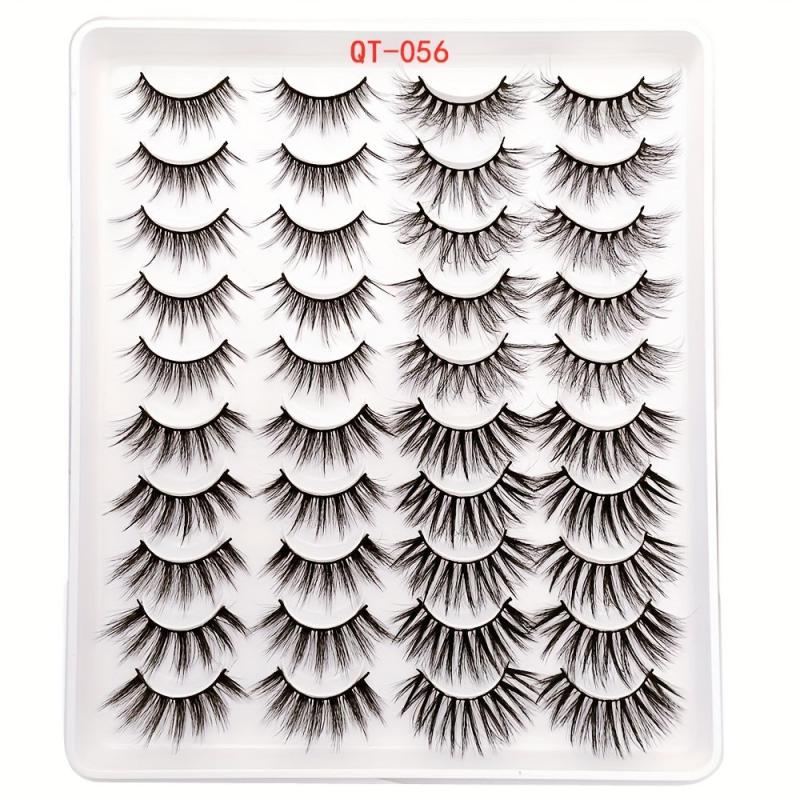 20 Pairs 3D Fluffy Strip Faux Mink Lashes