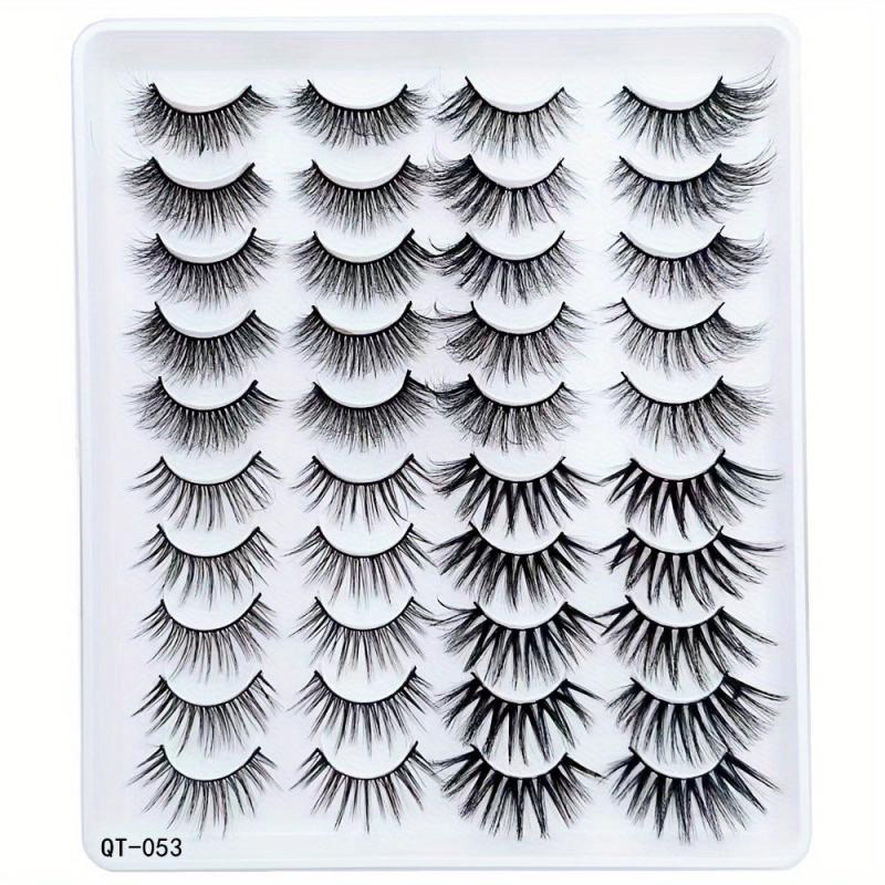 20 Pairs 3D Fluffy Strip Faux Mink Lashes