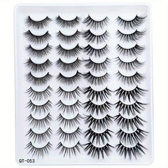 20 Pairs 3D Fluffy Strip Faux Mink Lashes