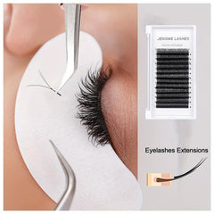 YY 2D 4D Volume Lash Extensions 12 Rows Soft Matte Faux Mink Pre Fanned