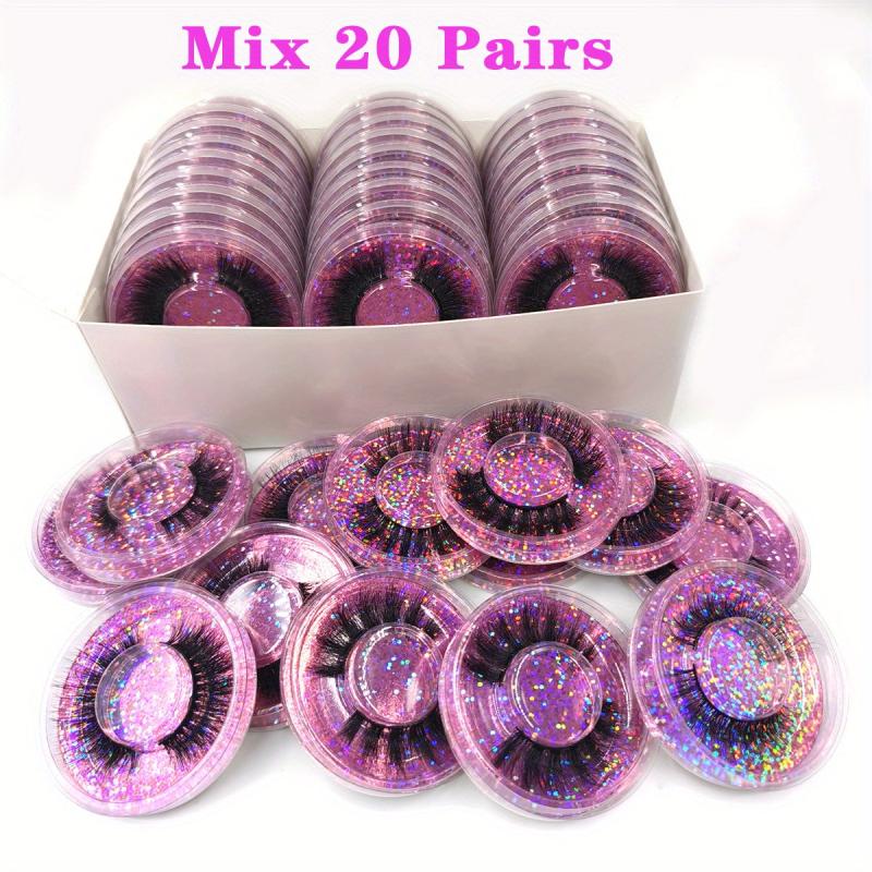 10 20 30 50 100Pairs 3D False Lashes Fluffy Curling Gift for Women