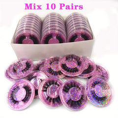 10 20 30 50 100Pairs 3D False Lashes Fluffy Curling Gift for Women