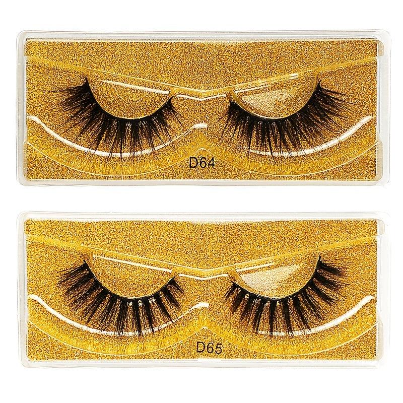 20 Pairs Fluffy Wispy 3D Mink Lashes False Eyelashes Pack with Glitter Box
