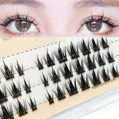 Halloween False Eyelashes Segmented Ductility 3D Effect Long-lasting Soft