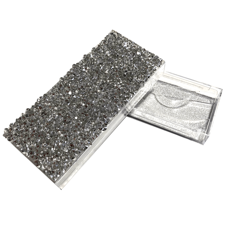 3pcs Rhinestone Decor Eyelashes Packaging Box Bling Bling Eyelash Boxes Lash Box