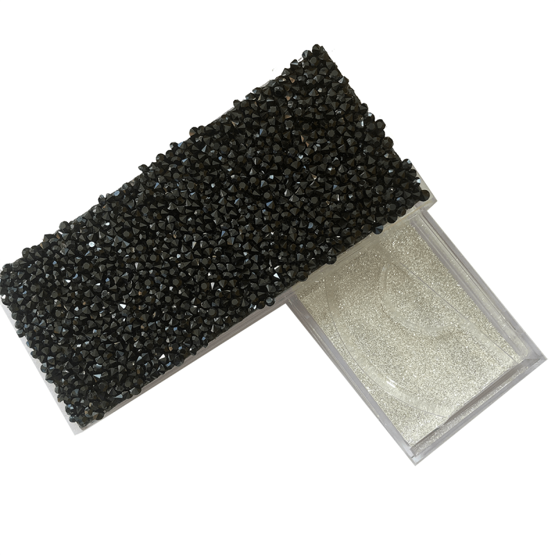 3pcs Rhinestone Decor Eyelashes Packaging Box Bling Bling Eyelash Boxes Lash Box