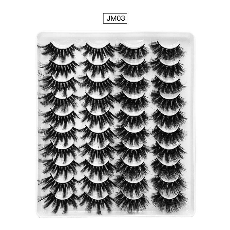 20 Pairs Faux Mink Layered Thick Crossed Messy Long Eyelashes