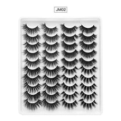 20 Pairs Faux Mink Layered Thick Crossed Messy Long Eyelashes